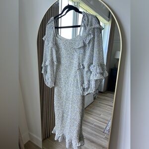 Petal & Pup Blue Floral Long Sleeve Dress